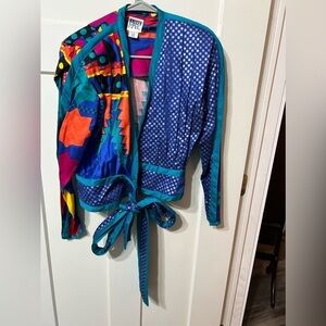 ✨Rare Vintage Jeanne Marc Wrap tie front Jacket long sleeve
